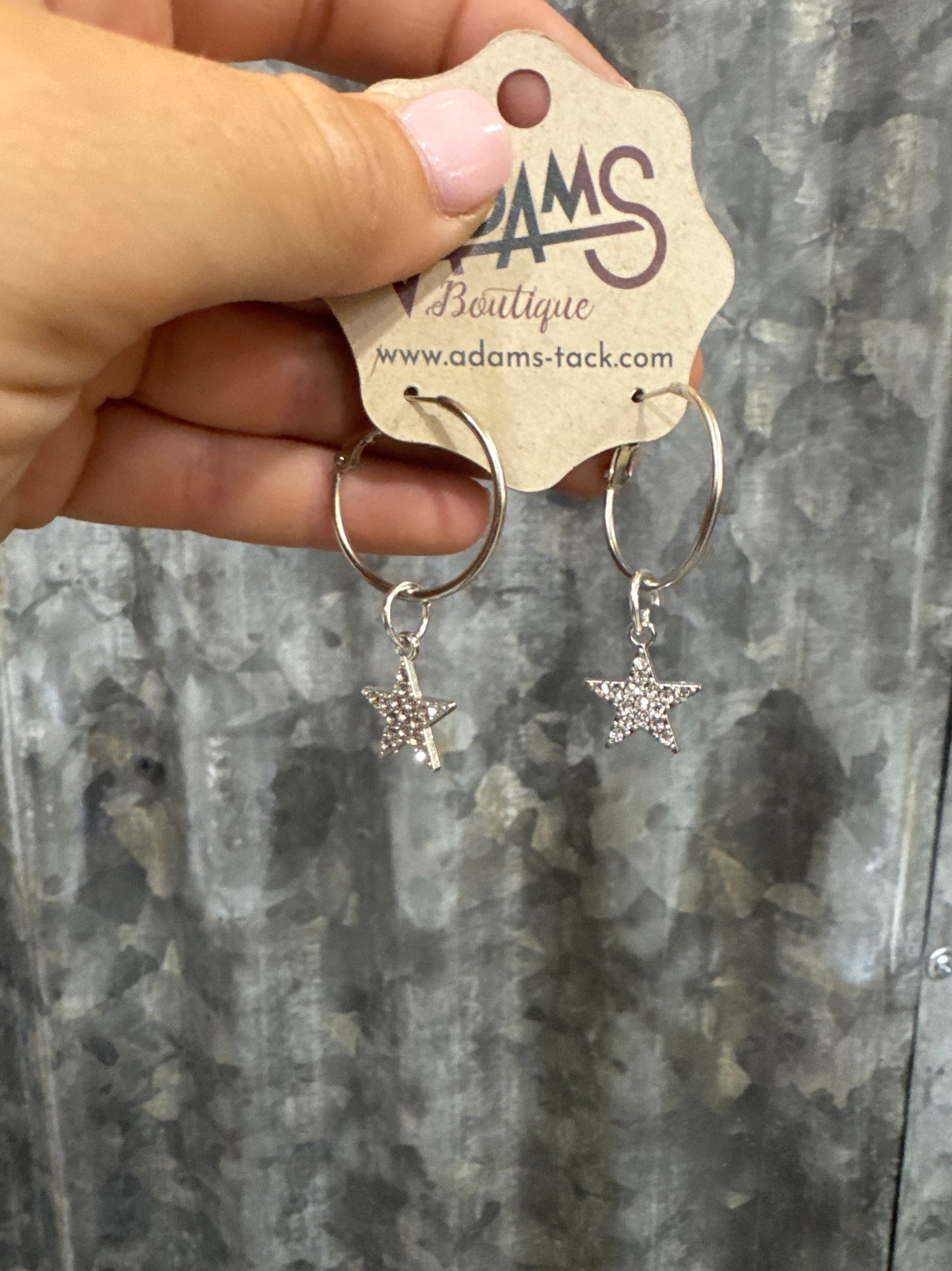 Star Hoop Earrings