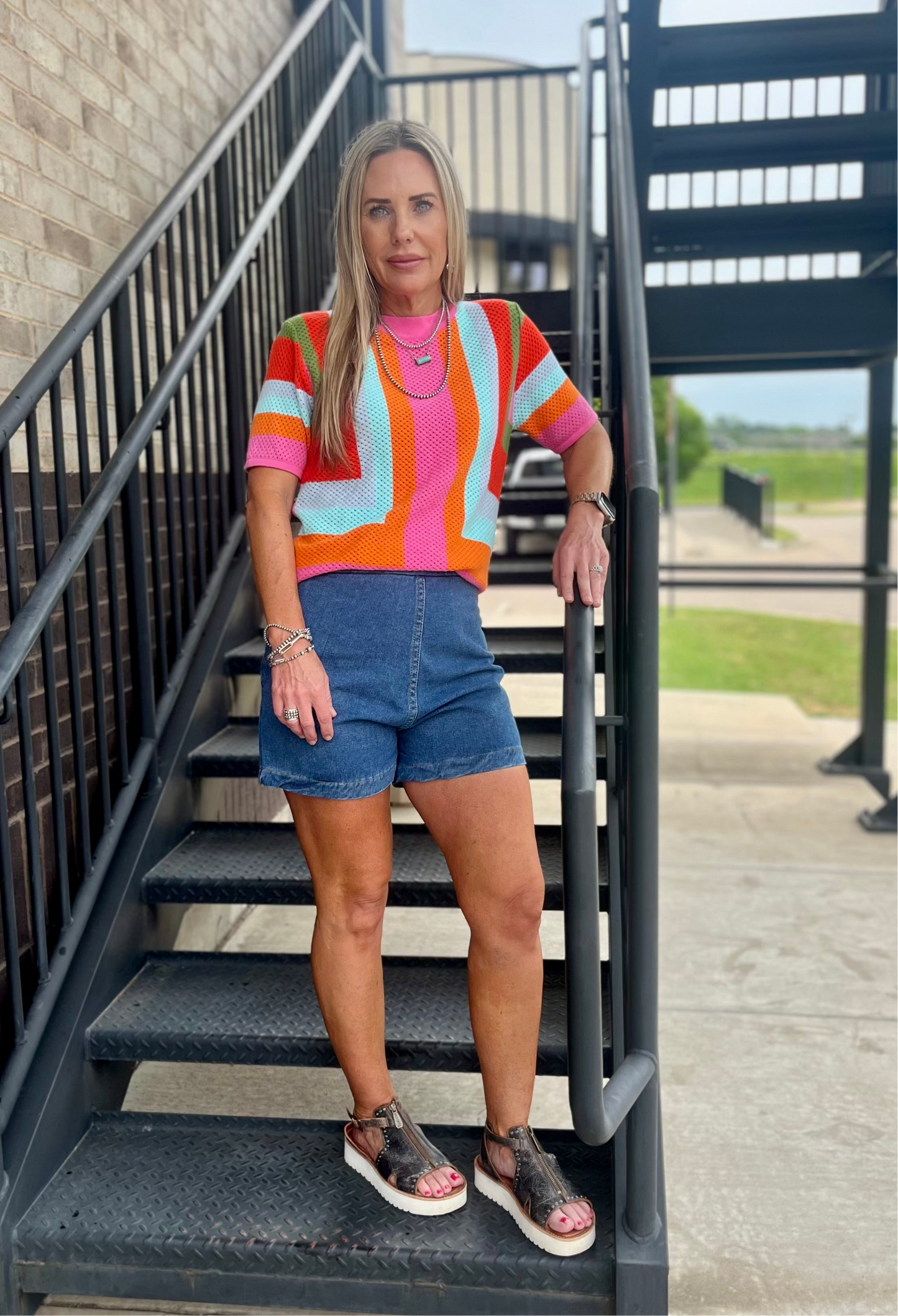 Colorblock Breathable Casual Sweater Top