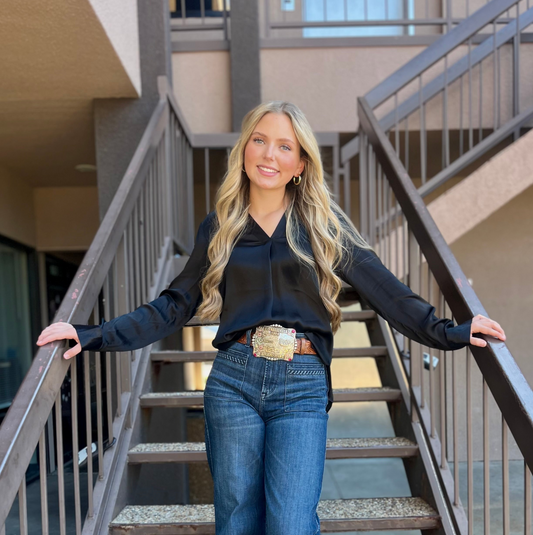 Collar Band Viscose Blouse