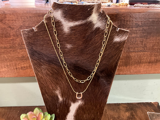 Double Strand Horseshoe Neclace