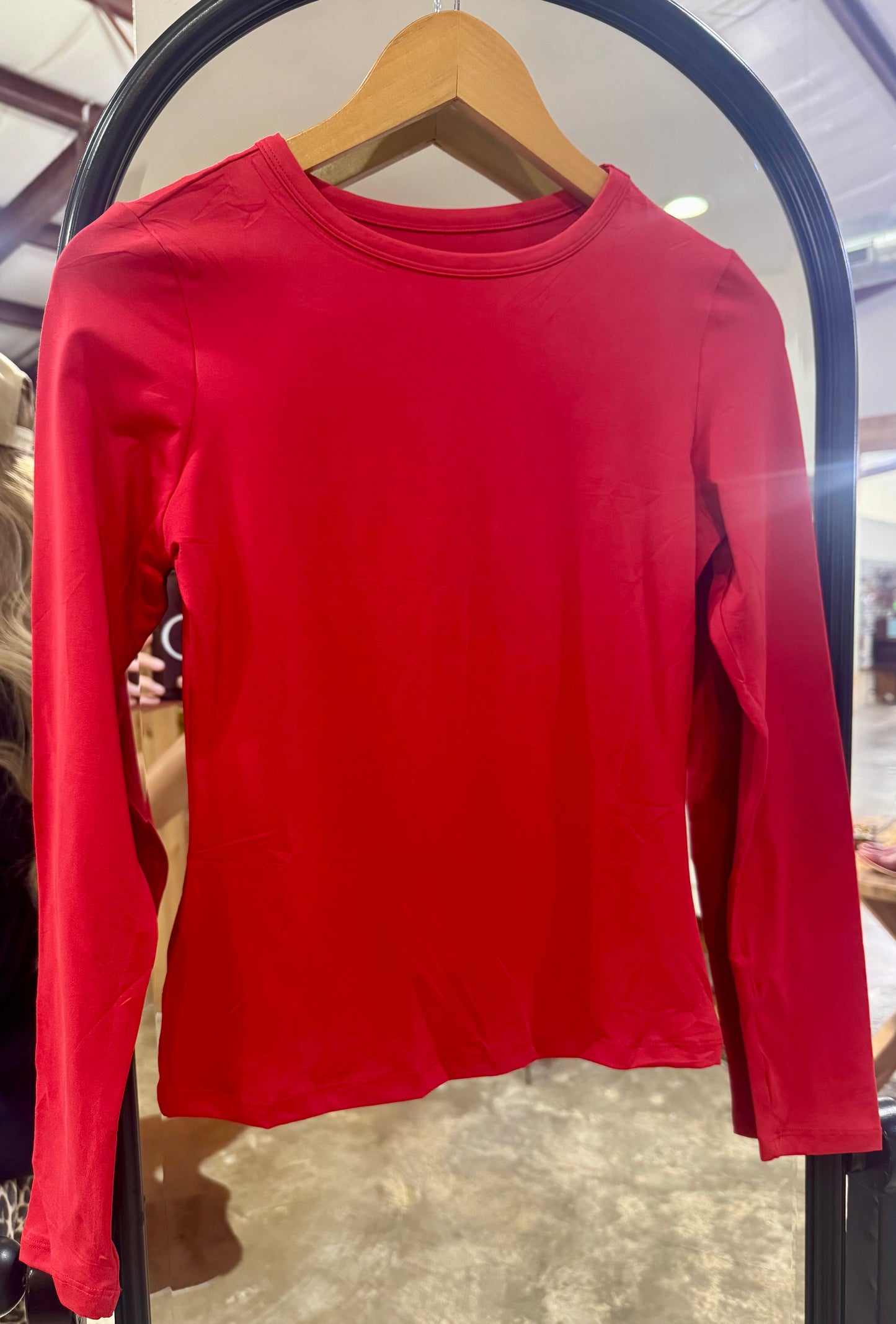 Bare Basic Red L/S Top