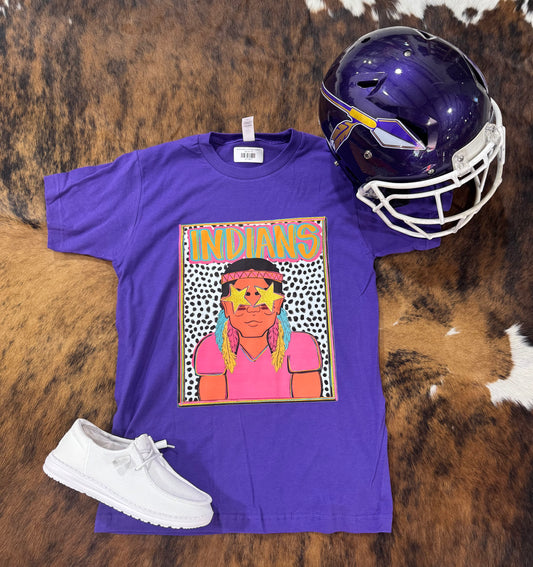 NEON INDIAN SPIRIT TEE PURPLE