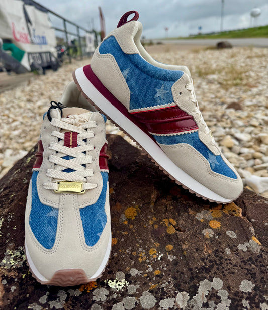 Ranch Runner Shoe Tan Suede & Denim