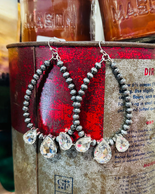Rhinestone Teardrop Earrings