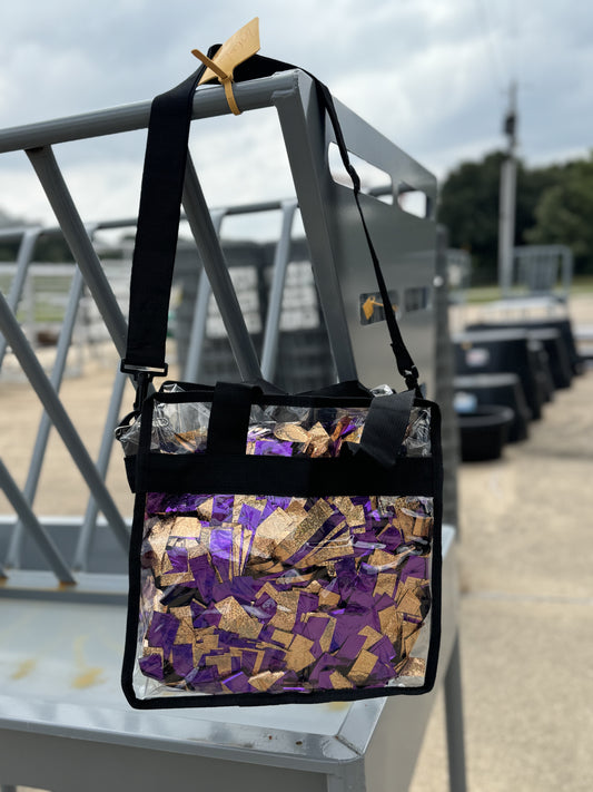Clear & Black Tote