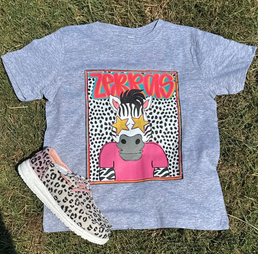 KIDS NEON ZEBRA TEE