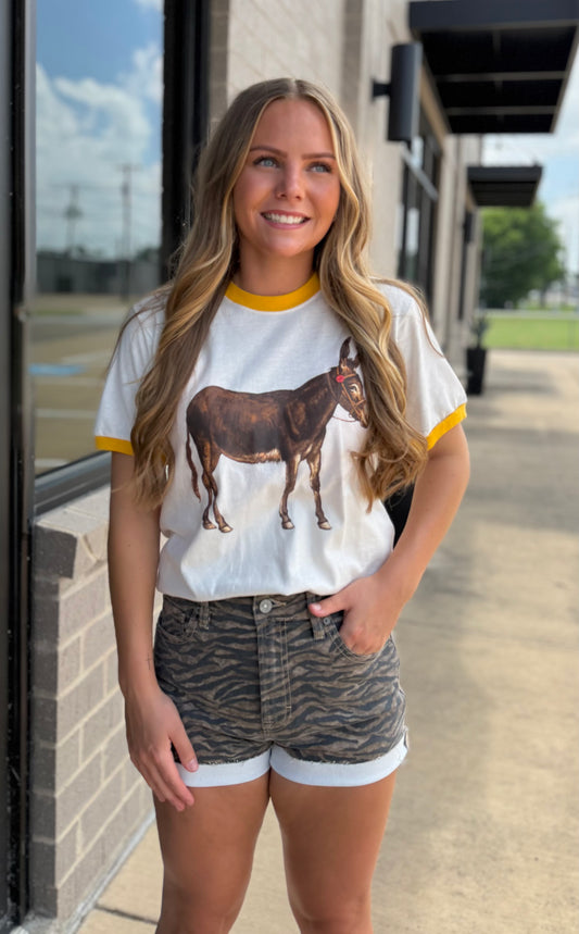 The Vintage Donkey Ringer Tee