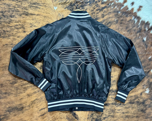 Bomber Jacket Black Boot Lace