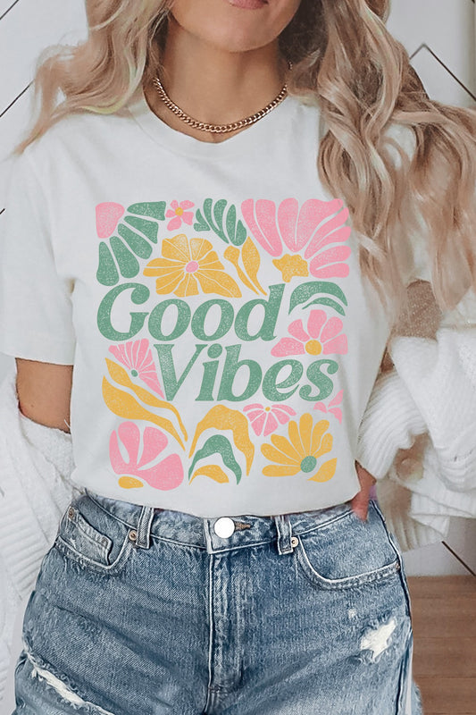 Good Vibes White Tee