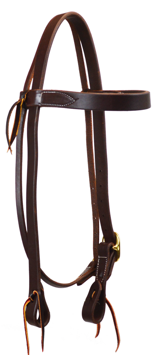 1" Single Buckle Browband Headstall (Dark Oil)