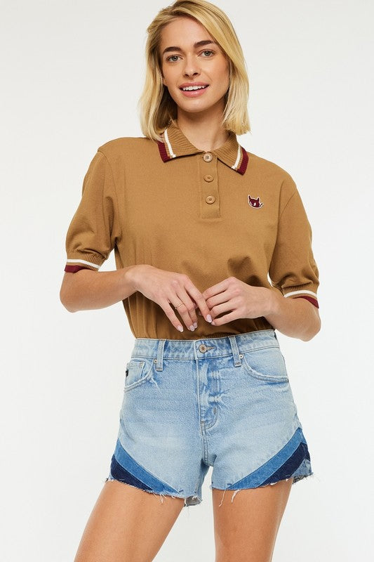 KANCAN HIGH RISE DENIM SHORTS