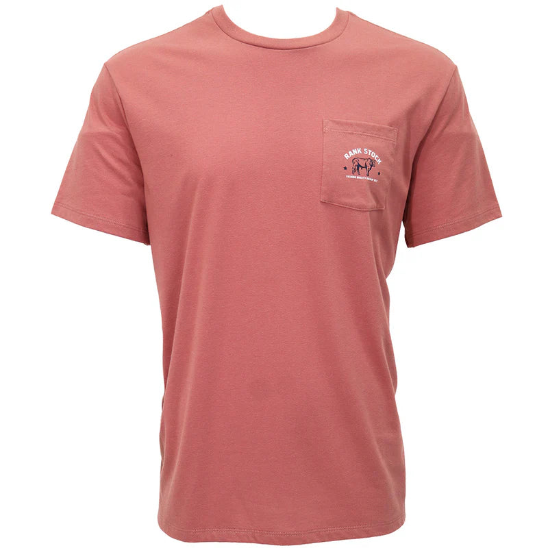 "Charbray" Light Mahogany w/White & Navy Logo T-shirt