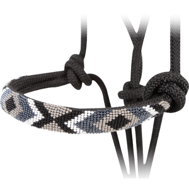 Beaded Nose Rope Halter Black – Adams Tack