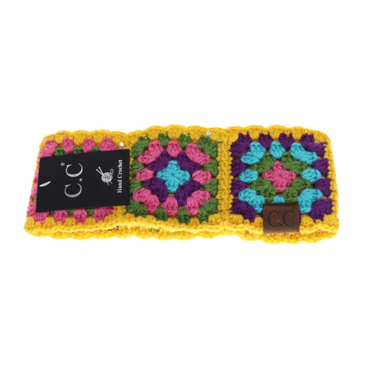 Fuzzy Lined Multi Color Crochet Head Wrap