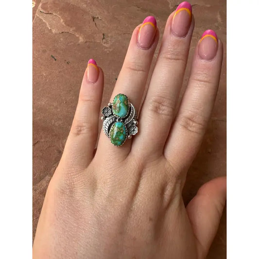 Handmade Sonoran Turquoise and Sterling Silver Ring