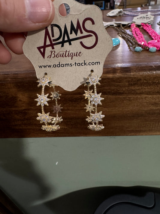 Gold star hoop