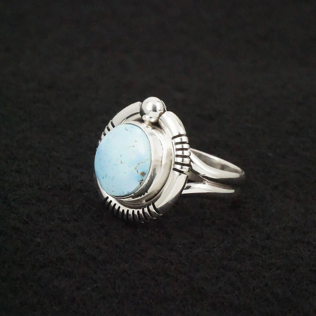 Joelias Draper Turquoise & Sterling Silver Ring Size Adj.