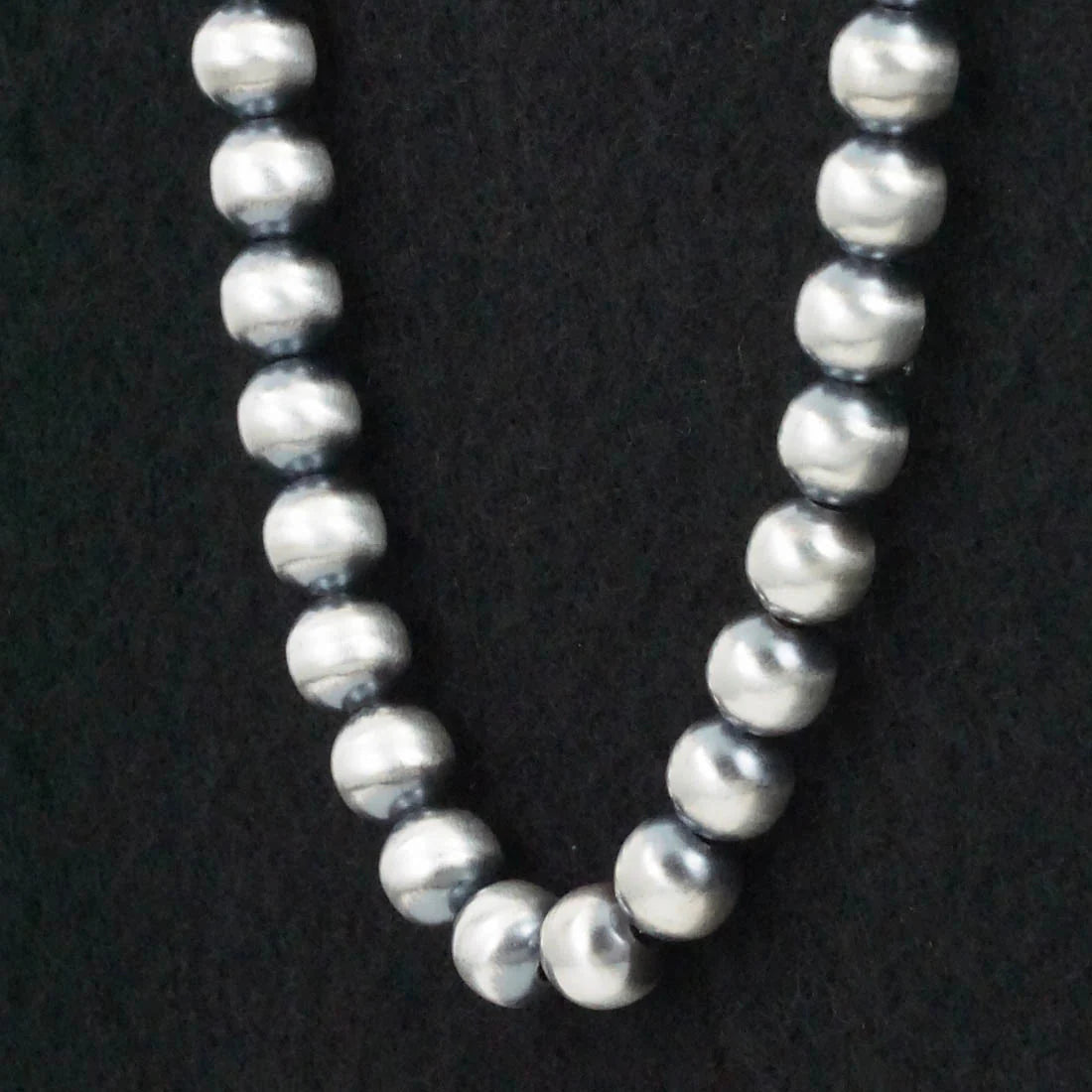 Dorinda Mariano Sterling Silver Navajo Pearl Necklace 16"