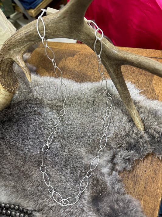 Large Silver Chain Necklace