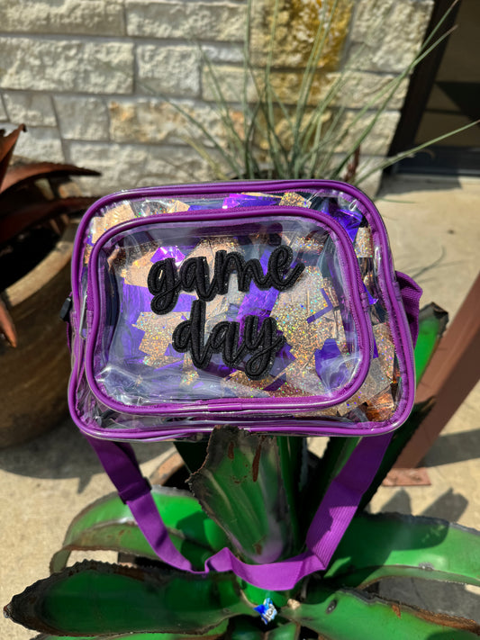 Clear & Purple Cross Body