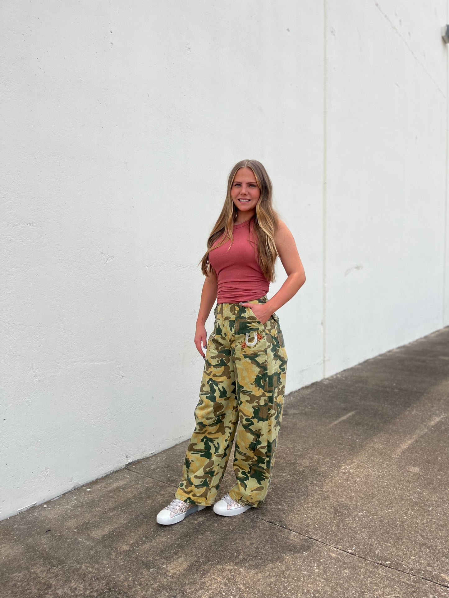 Wild Rose Camo Jeans