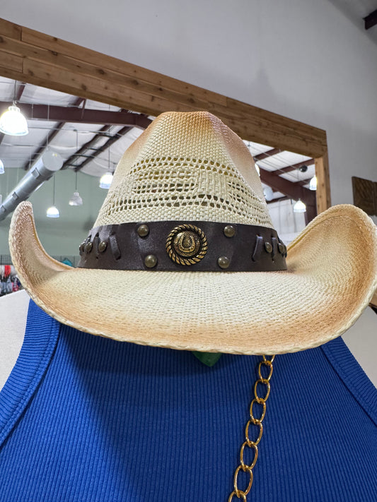 Brown Band Cowgirl Hat