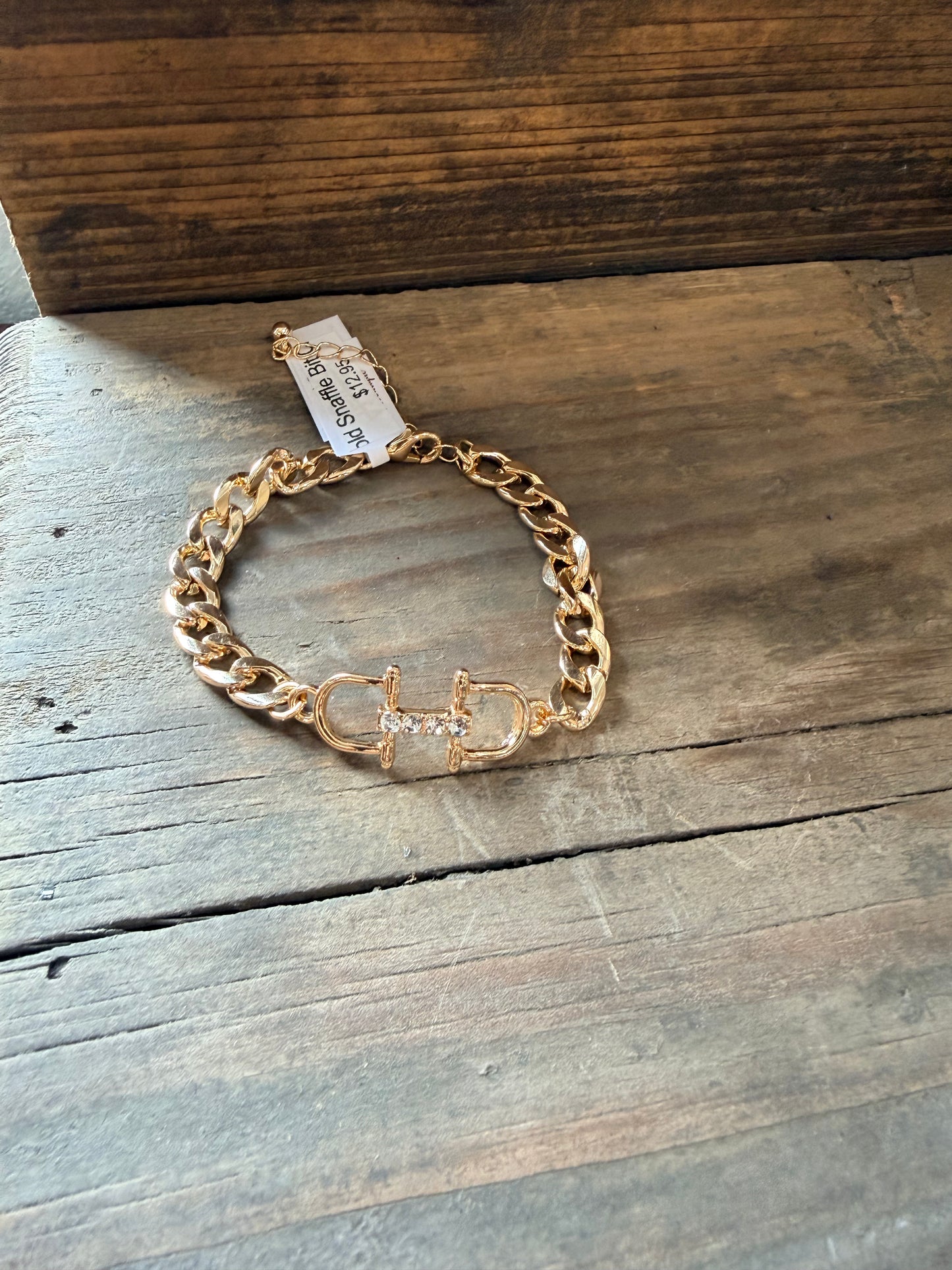 Gold Snaffle Bit Chain