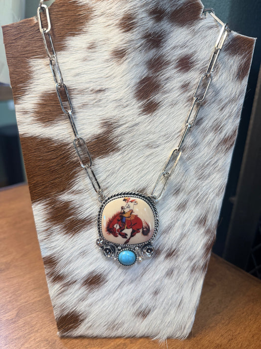 Buckin Horse Necklace