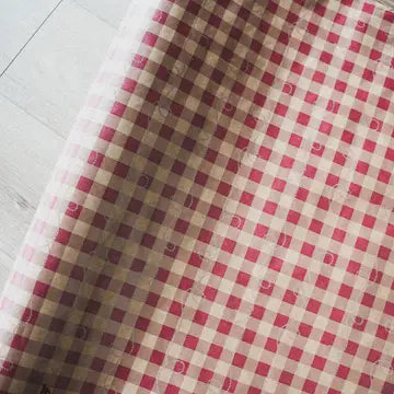 Gingham Rope Kraft Wrapping Paper Roll