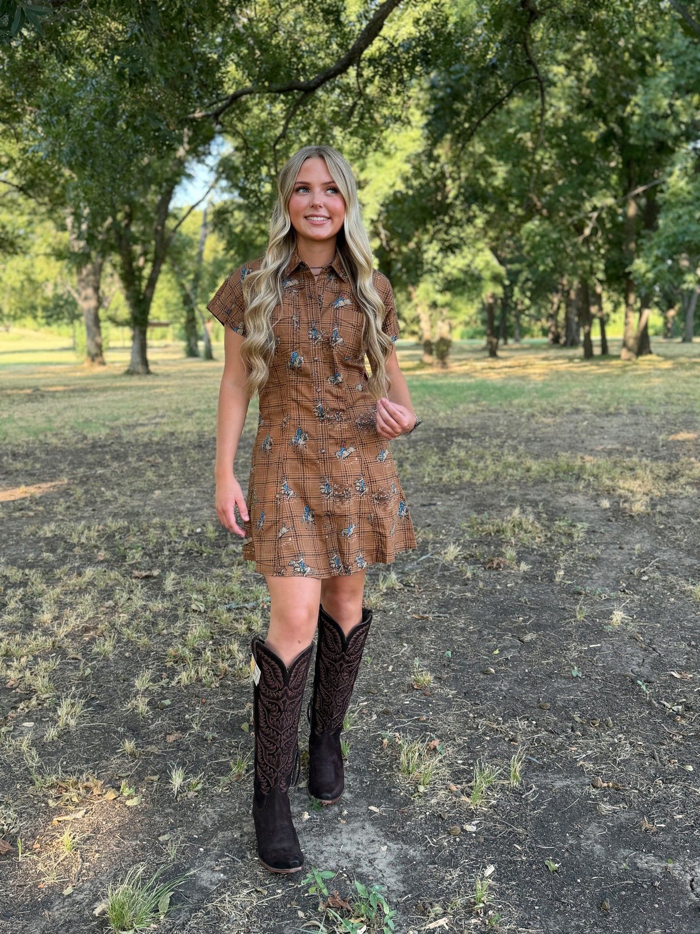 Ariat Cody Plaid Shift Dress