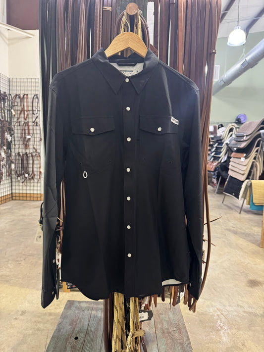 Adams Tack Black L/S Fishing Shirt