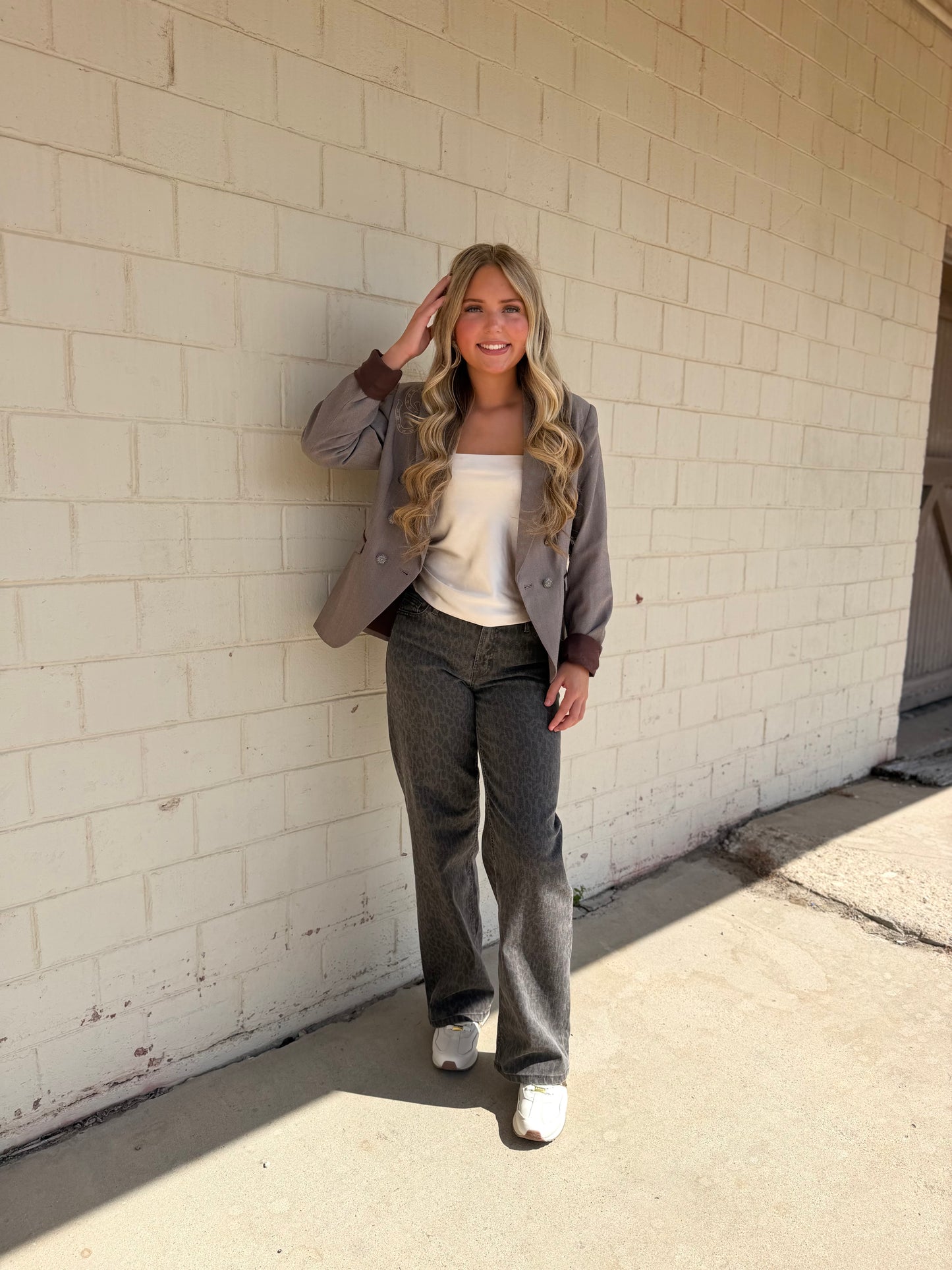 Herringbone Blazer CHICORY COFFEE TWEED
