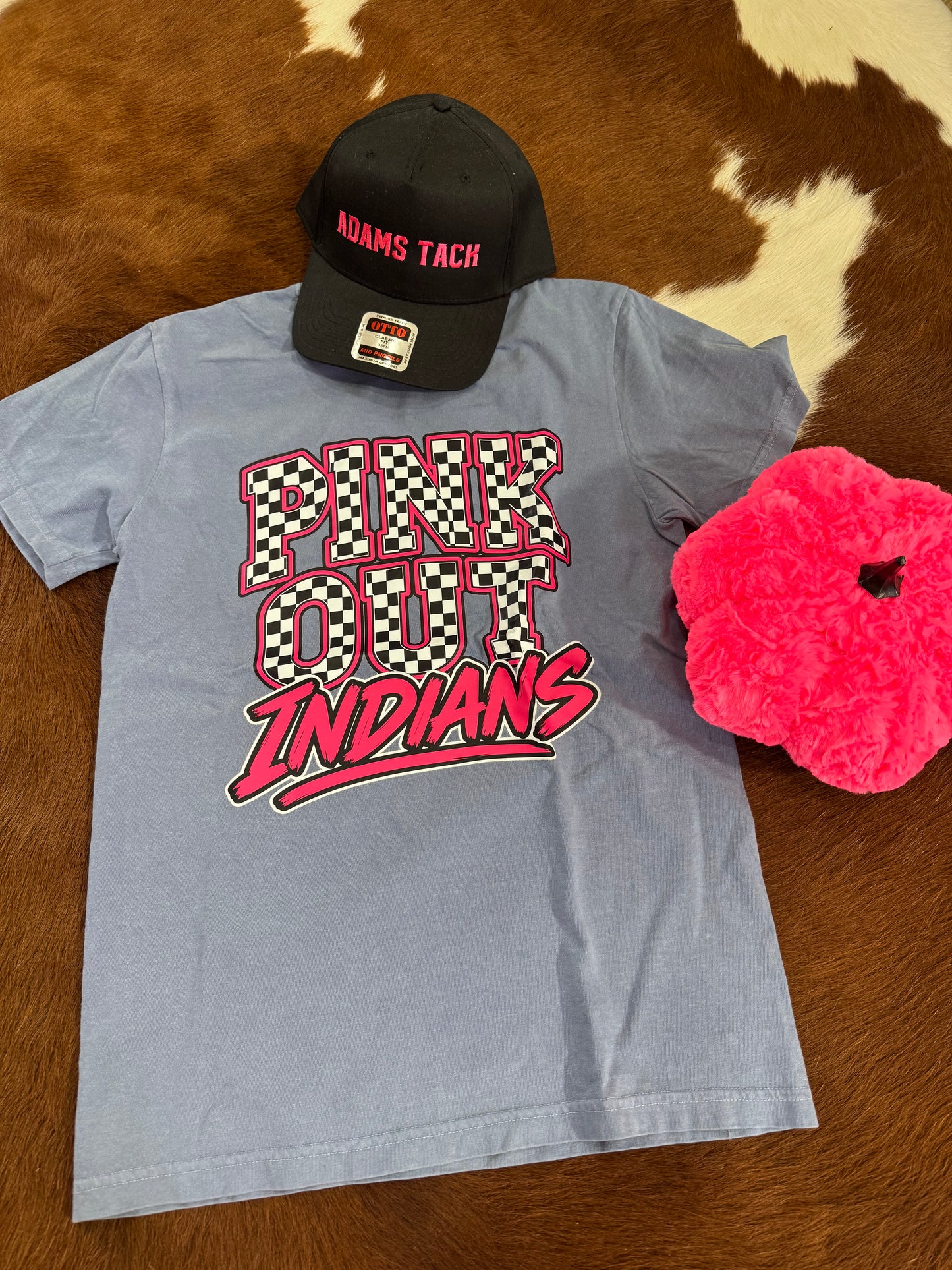 Denim "Pink Out" Indians Tee