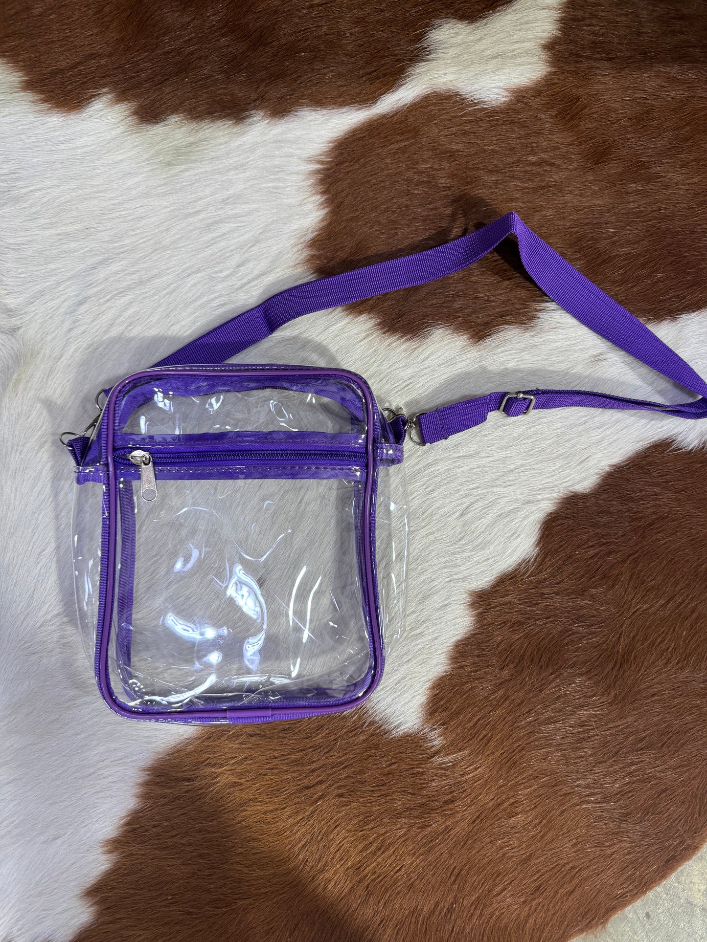 Clear & Purple Stadium Bag