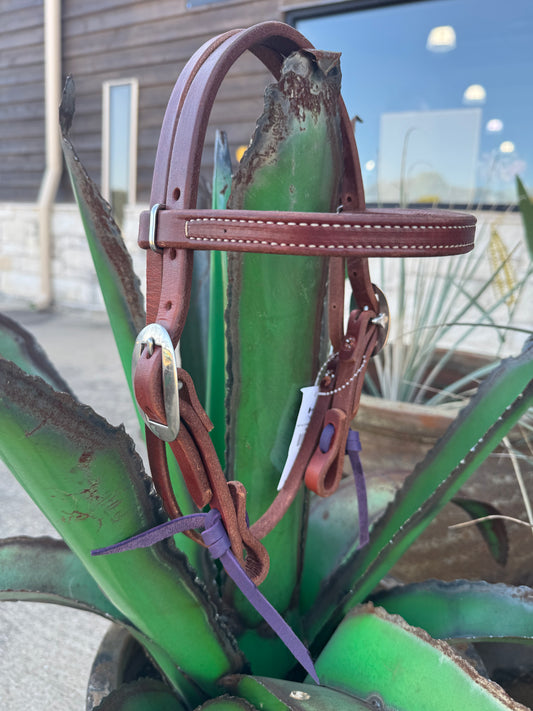 MINI Purple Tie String Browband- Dark Oil