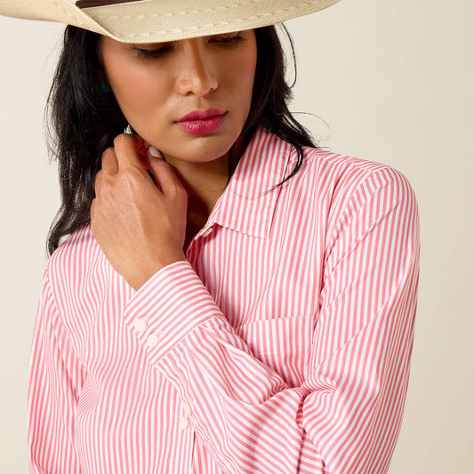 Ariat Kirby Pro Shirt SUN KISSED CORAL STRIPE