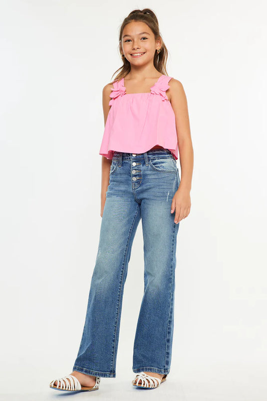 Celine High Rise Kids 90's Flare Jeans