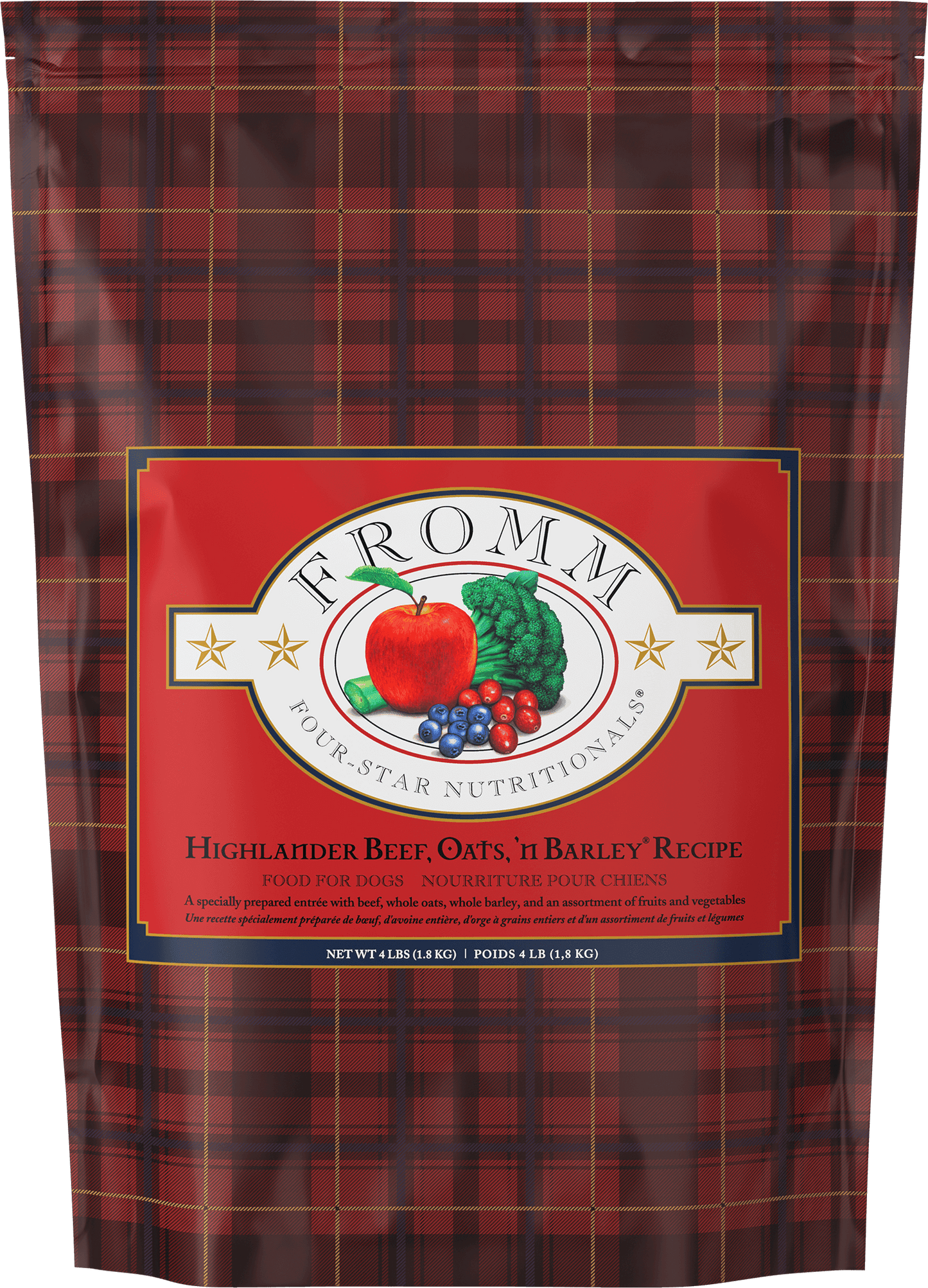 Four-Star Highlander Beef, Oats, 'n Barley® Recipe Dry Dog Food