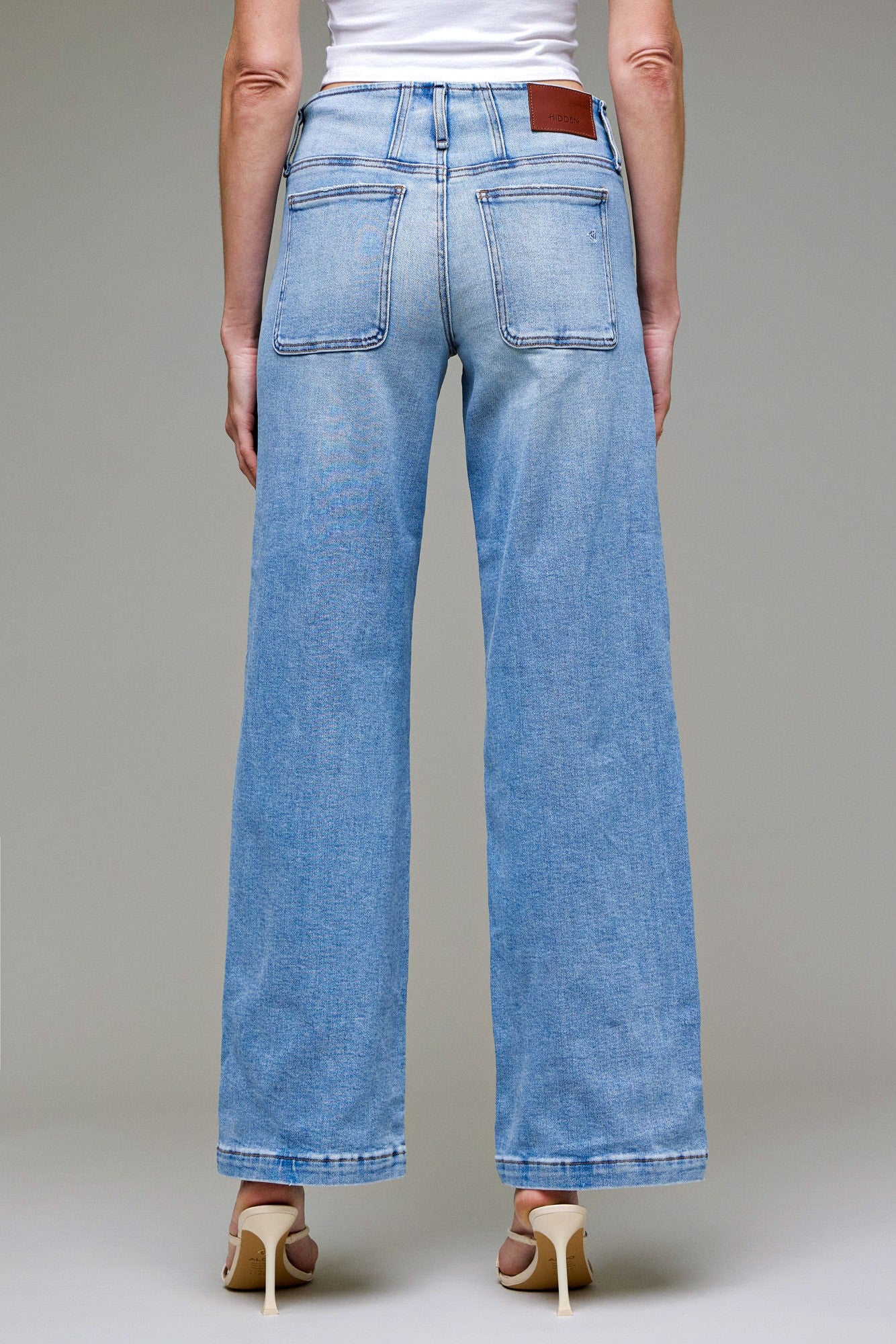 Light Wash Fashion Stretch Mid Rise Dad Jean