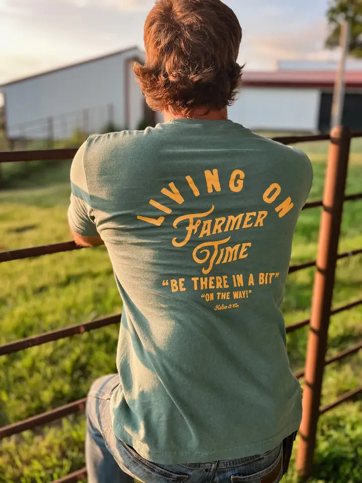 Living On Farmer Time Graphic Tee