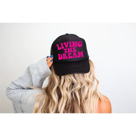 Livin the Dream Black Trucker Hat