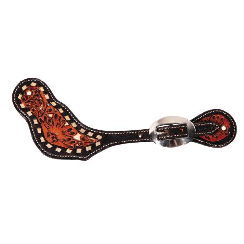 BUCKSTITCHED FILIGREE SPUR STRAP