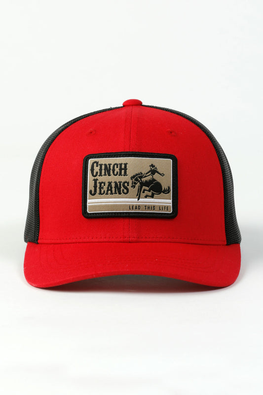 Red Cinch Jeans Trucker Cap
