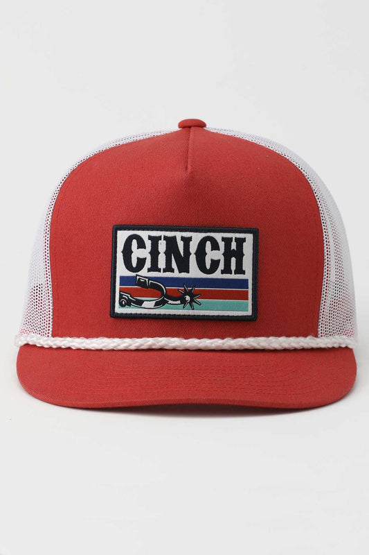 Cinch Mens Red Trucker Cap