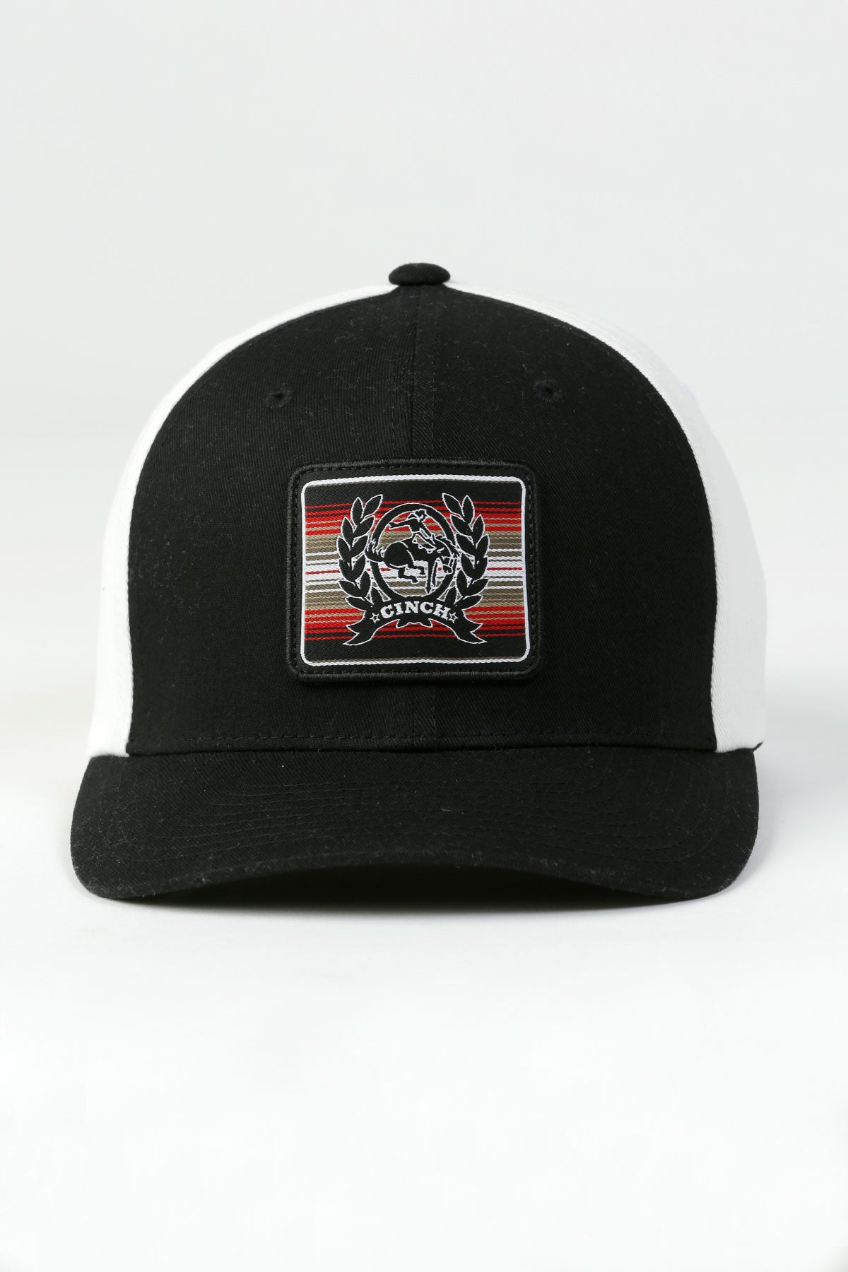 Cinch Black and White Patch Cap Flexfit