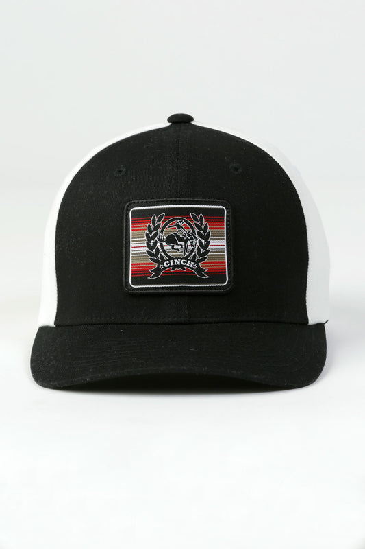 Cinch Black and White Patch Cap Flexfit