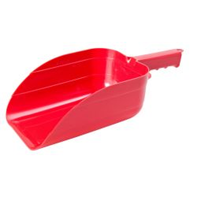 Feed Scoop Plastic Red 5 PINT