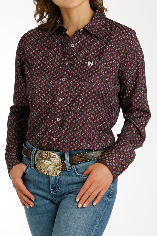Womens Cinch LS Arenaflex Purple