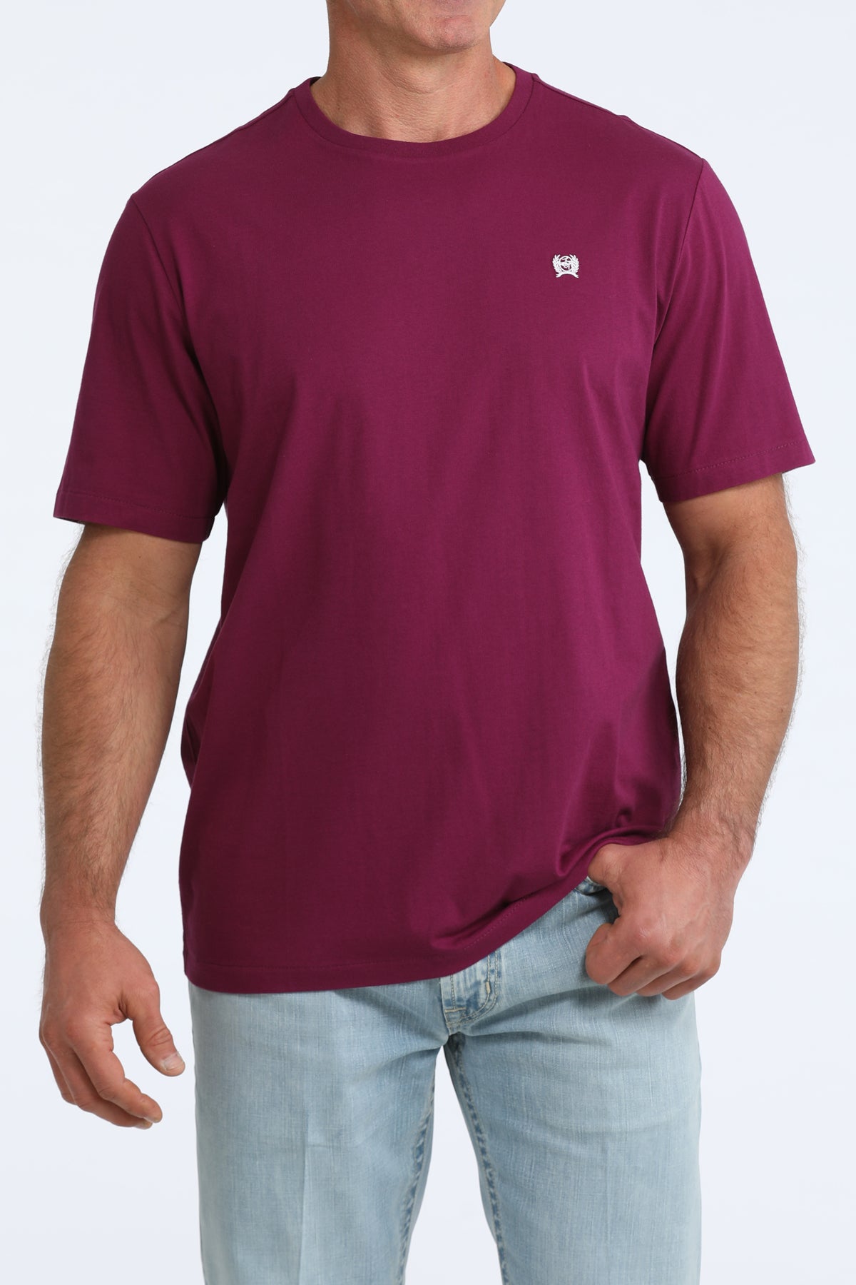 Cinch Mens Solid Purple Tee