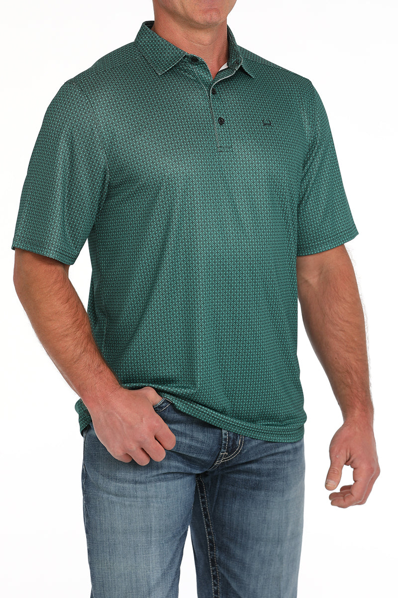 Cinch Men's Arenaflex Turquoise Polo